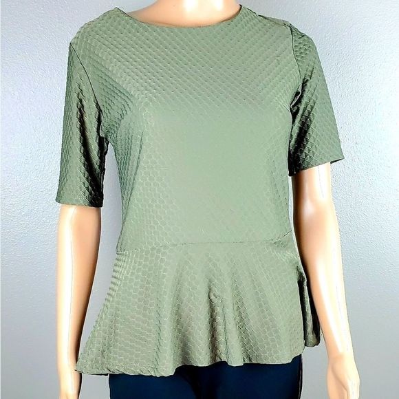 Zara Green Peplum Top 🌱Spring🌱 - Picture 1 of 3